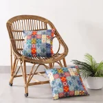 Patchwork Look Decorative Velvet Cushion Cover
