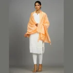 Peach Beautiful Handmade Women's Chanderi Silk Dupatta - Image 4