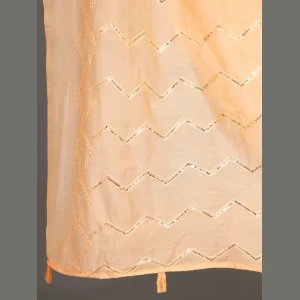 Peach Beautiful Handmade Women's Chanderi Silk Dupatta - Image 5