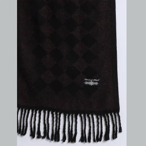 Purple & Black Check Wool Women's Muffler - Image 6