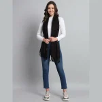 Purple & Black Check Wool Women's Muffler - Image 7