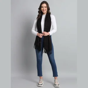 Purple & Black Check Wool Women's Muffler - Image 7