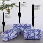 Purple Floral Print Cosmetic Storage Bags For Travel - Image 5