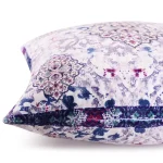 Purple Floral Printed Velvet Fabric Cushion Cover Set - Image 5