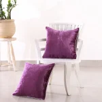 Purple Soft Double-Sided Decorative Square Pillow Case