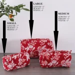 Red Floral Quilted Toiletries Storage Bags - Image 5
