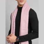 Reversible Pink Acrylic Wool Men's Scarf /Muffler - Image 4