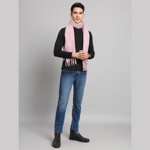 Reversible Pink Acrylic Wool Men's Scarf /Muffler - Image 7