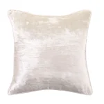 Set of 2 Decorative Velvet Cushion Cover Square White - Image 3