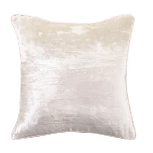 Set of 2 Decorative Velvet Cushion Cover Square White - Image 3
