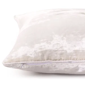 Set of 2 Decorative Velvet Cushion Cover Square White - Image 5