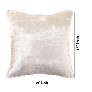 Set of 2 Decorative Velvet Cushion Cover Square White - Image 6
