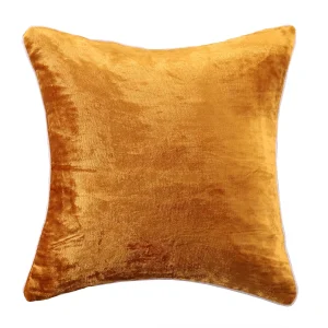 Set of 2 Mustard Velvet Cushion Cover 16" - Image 5