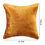 Set of 2 Mustard Velvet Cushion Cover 16" - Image 6