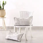 Set of 2 Velvet Cushion Cover Decorative White Pillows
