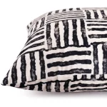 Sofa VelvetĀ Black White Striped Printed Cushions 16'' - Image 5
