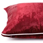16" Wine Velvet Fabric Cushion Cover - Image 3