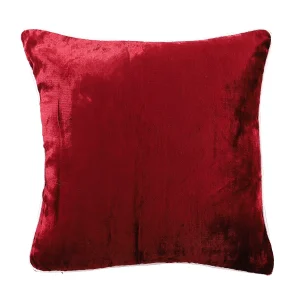 16" Wine Velvet Fabric Cushion Cover - Image 4