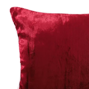 16" Wine Velvet Fabric Cushion Cover - Image 5