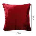 16" Wine Velvet Fabric Cushion Cover - Image 6