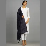 Stylish Navy Blue Chanderi Silk Dupatta 82" x 34"