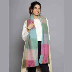 Thick Rainbow Stripe Wrap Pashmina Scarf - Image 3