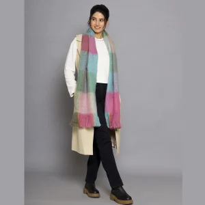Thick Rainbow Stripe Wrap Pashmina Scarf - Image 7