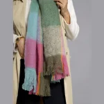 Thick Rainbow Stripe Wrap Pashmina Scarf - Image 6