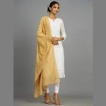 Traditional Beige Sequence / Thread Embroidery Dupatta