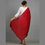 Traditional Thread Embroidery Self Design Daily Wear Maroon Dupatta - Image 6