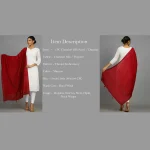 Traditional Thread Embroidery Self Design Daily Wear Maroon Dupatta - Image 7