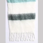 White & Green Cashmere Warm Wrap Scarves - Image 5