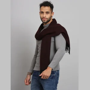 Wine Color Men's Muffler Perfect Gift For Your Friends - Image 3