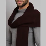Wine Color Men's Muffler Perfect Gift For Your Friends - Image 4