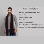 Wine Color Men's Muffler Perfect Gift For Your Friends - Image 8