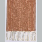 Winter Unisex Peach Wool 100% Cashmere Ikat Scarf - Image 6