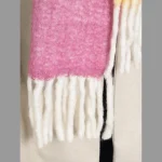 Women Acrylic Reversible Scarves Yellow & Pink - Image 6