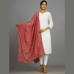 Women Chanderi Silk Office Wear Long Scarf 34"x82" - Image 2