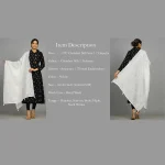 Women Chanderi Silk White Scarf With Sequence Work - Image 7
