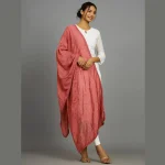 Women Embroidery Floral Deocr Chanderi Silk Dupatta Pink
