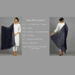 Women Navy Blue Party Wear Sequence Scarf - Image 7