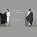 Women Navy Blue Soft Long Chunni Party Wear - Image 7