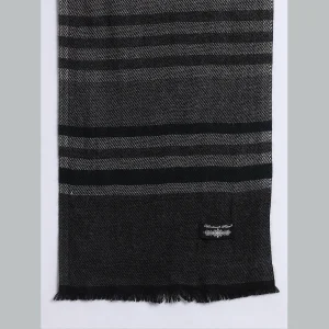 Women Reversible Black Striped Scarves / Muffler - Image 6