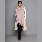 Women Winter Wear Pink Wool Neck Wraps Muffler - Image 3