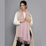 Women Winter Wear Pink Wool Neck Wraps Muffler - Image 4