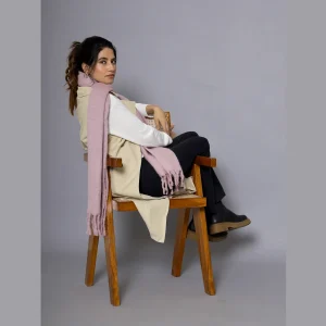 Women Winter Wear Pink Wool Neck Wraps Muffler - Image 10