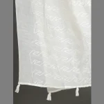 Women White Thread Embroidery Polyster Silk Dupatta - Image 3