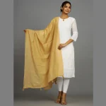 Women's Beige Chanderi SilkĀ Dupatta - Image 2