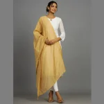 Women's Beige Chanderi SilkĀ Dupatta