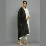 Women's Black Sequins Long Chunni 82" x 34"